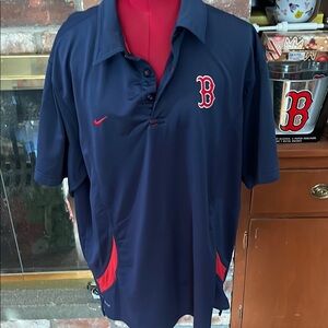 Nike Navy Blue Boston Red Sox Polo Shirt